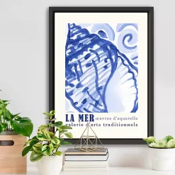 La Mer Poster I Framed Canvas Art Print