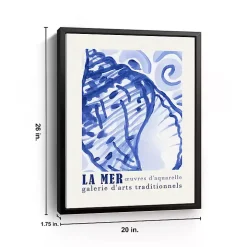 La Mer Poster I Framed Canvas Art Print