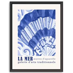 La Mer Poster II Framed Canvas Art Print