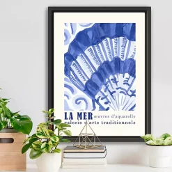 La Mer Poster II Framed Canvas Art Print