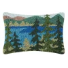 Lake Forest Hooked Wool Lumbar Pillow