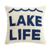 Lake Life Hooked Throw Pillow