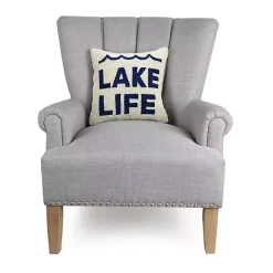 Lake Life Hooked Throw Pillow