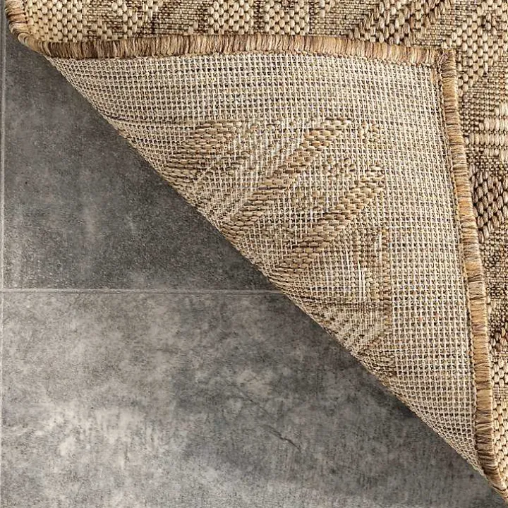 Landy Tan Aztec Outdoor Rug, 5x8