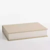 Large Beige Linen Book Box