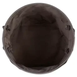 Large Black Paw Patch Stripe Round Pet Basket