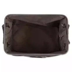 Large Black Paw Print Striped Pet Basket