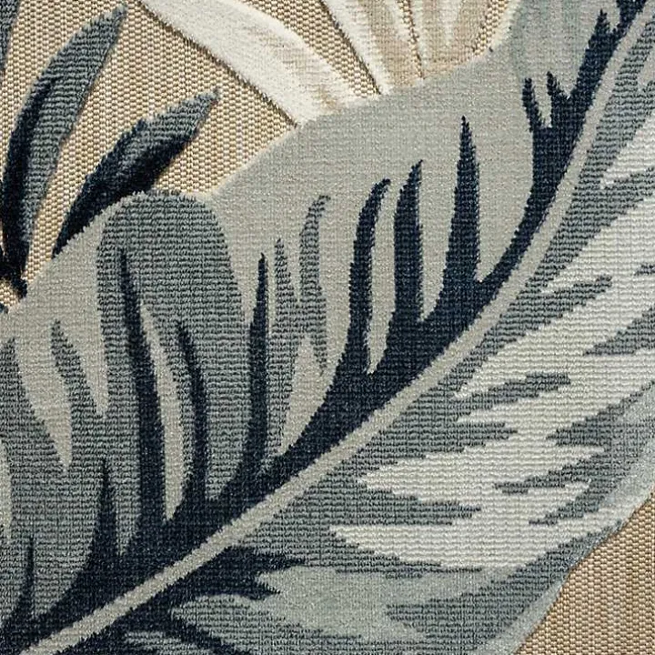 Large Print Tropical Leaf Outdoor Area Rug, 5x7