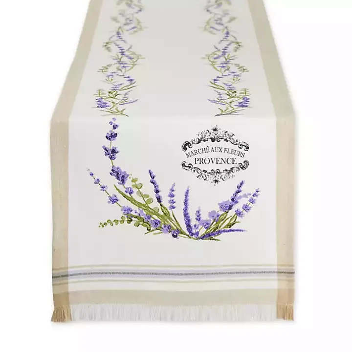 Lavender Garland Cotton Table Runner