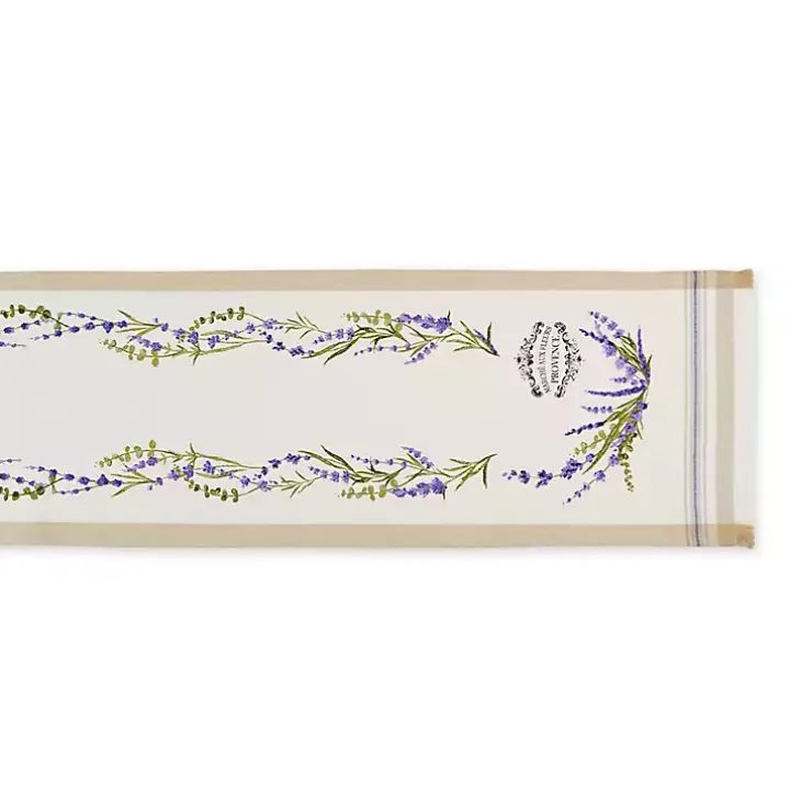 Lavender Garland Cotton Table Runner