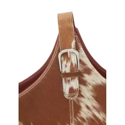 Leather Hide Modern Magazine Rack Basket