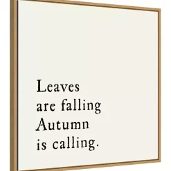 Leaves Are Falling Poem Framed Wall Art