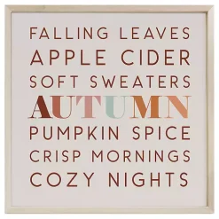 Leaves Cider Sweaters Framed Wall Plaque