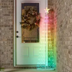 LED Multicolor Outdoor Christmas Tree, 70 in.