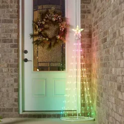 LED Multicolor Outdoor Christmas Tree, 58 in.