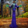 LED Purple Witch Halloween Inflatable, 12 ft.