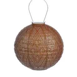 LED Round Copper Outdoor Hanging Lantern