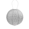 LED Round Light Taupe Outdoor Hanging Lantern