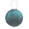 LED Round Sea Blue Outdoor Hanging Lantern