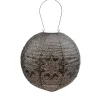 LED Round Taupe Outdoor Hanging Lantern