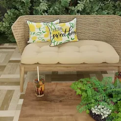 Lemon Home Sweet Home Outdoor Lumbar Pillow