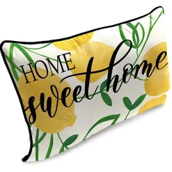 Lemon Home Sweet Home Outdoor Lumbar Pillow