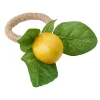 Lemon Leaf Rope Napkin Rings, Set of 4