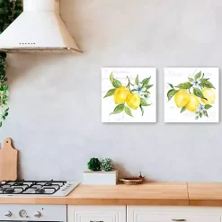 Lemon Squeeze Canvas Art Prints, Set of 2