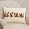 Let it Snow Diamond Woven Pillow