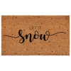 Let it Snow Polka Dot Coir Doormat