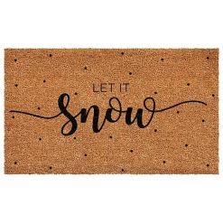 Let it Snow Polka Dot Coir Doormat
