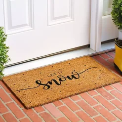 Let it Snow Polka Dot Coir Doormat