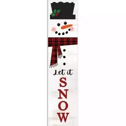 Let it Snow Snowman Leaner Porch Board