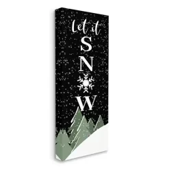 Let It Snow Treetops Canvas Wall Plaque
