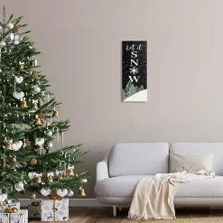 Let It Snow Treetops Canvas Wall Plaque