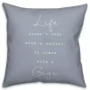 Life Comes with a Gigi Blue Pillow