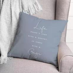 Life Comes with a Gigi Blue Pillow