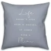 Life Comes with a Mimi Blue Pillow
