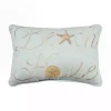 Light Blue Beach House Lumbar Pillow