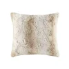 Light Brown Textured Faux Fur Pillow
