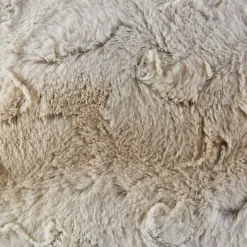 Light Brown Textured Faux Fur Pillow