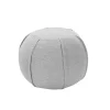 Light Gray Patchwork Cotton Pouf
