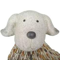 Light Gray Textured Dog Statue