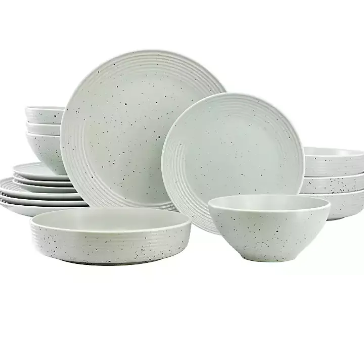 Light Green Emilia Stoneware 16-pc. Dinnerware Set