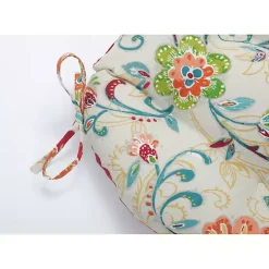 Lily Paisley Tufted Outdoor Seat Cushion, Set of 2