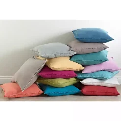 Lime Fringed Edge Pillow