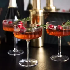 Linear Ribbed Coupe Glass