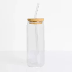 Linear Ribbed Glass Tumbler