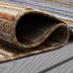 Linear Seaside Outdoor Area Rug, 7x10