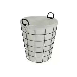 Lined Wire Basket with Handles